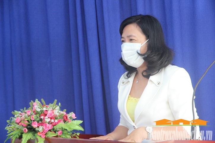 Bà Nguyễn Thùy Như, Phó Giám đốc Sở LĐ-TB&XH phát biểu tại...